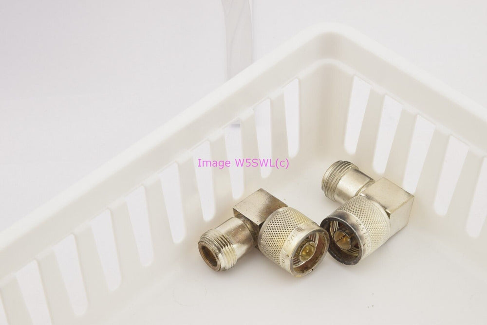 N Male to N Female Right Angle Elbow Silver Plate RF Connector Adapter (bin9635) - Dave's Hobby Shop by W5SWL