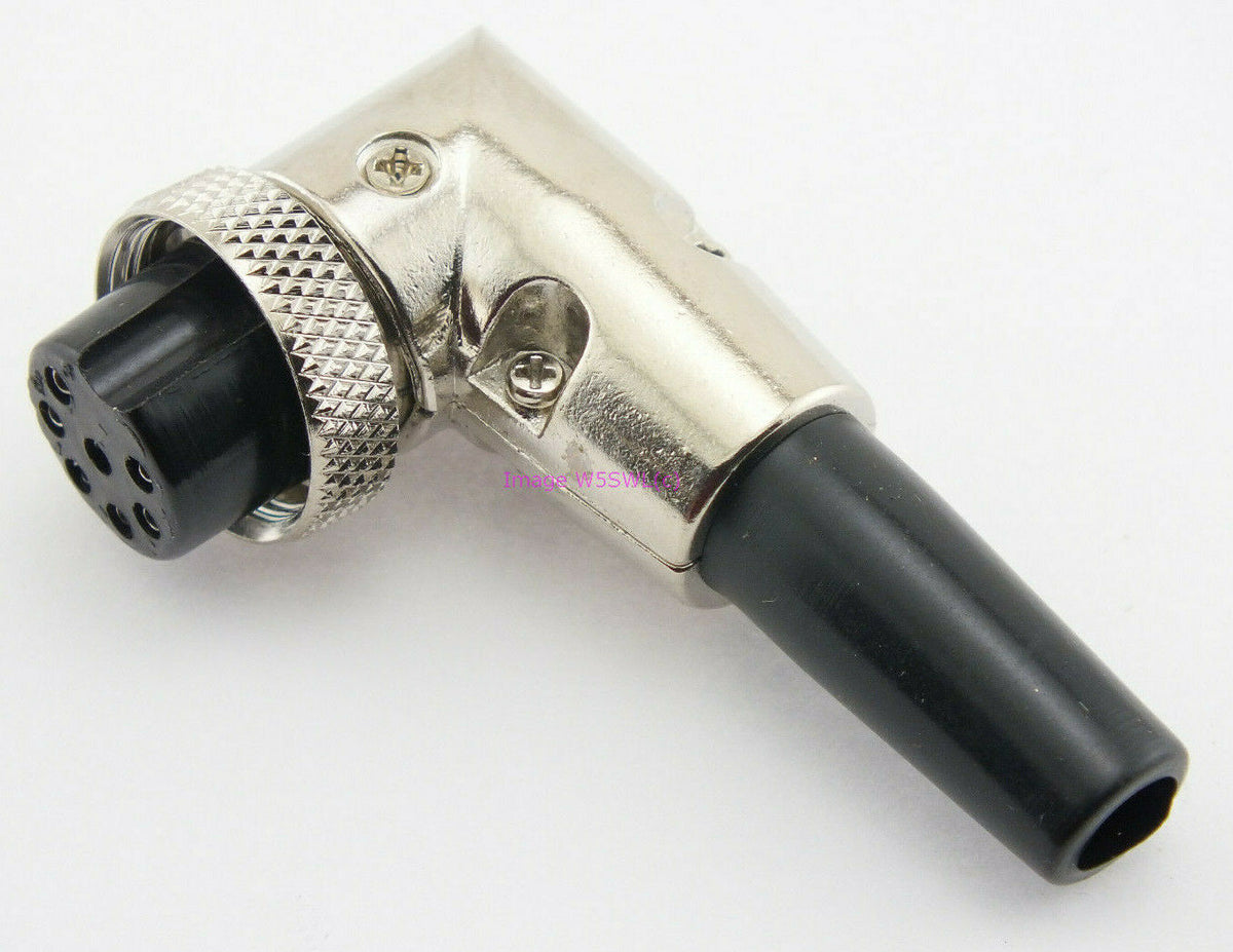 Microphone Mic Plug 7 Pin Female Right Angle with Rubber Boot - Dave's Hobby Shop by W5SWL