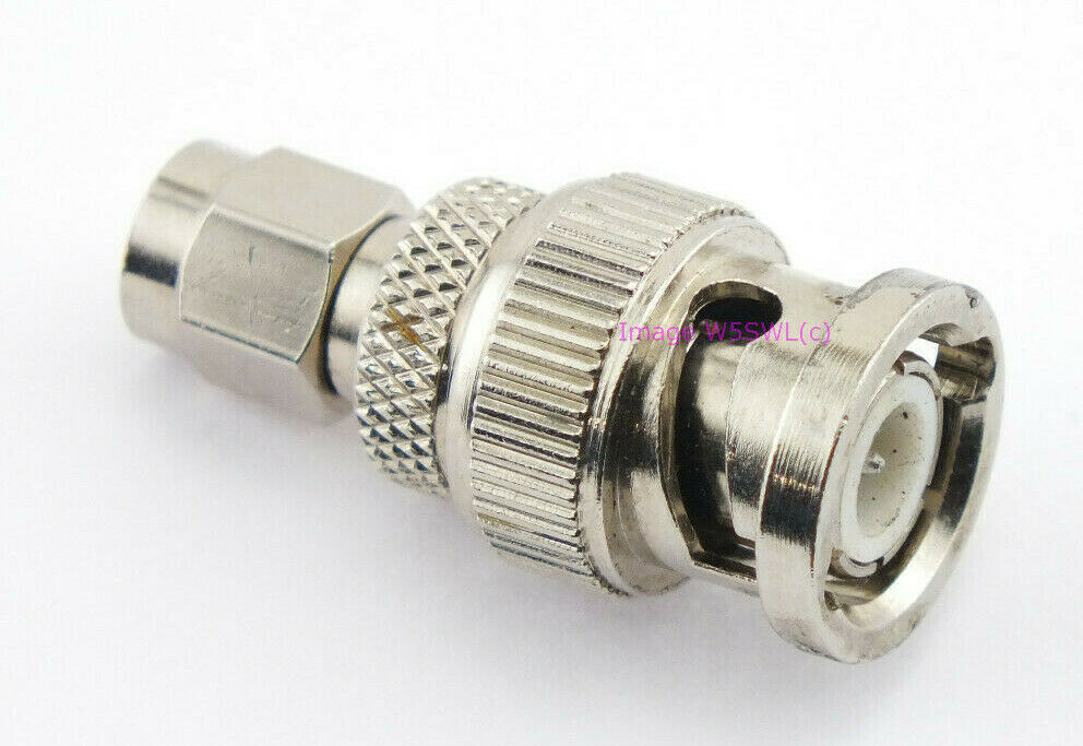 BNC Male to SMA Male Coax Connector Adapter (bin20) - Dave's Hobby Shop by W5SWL