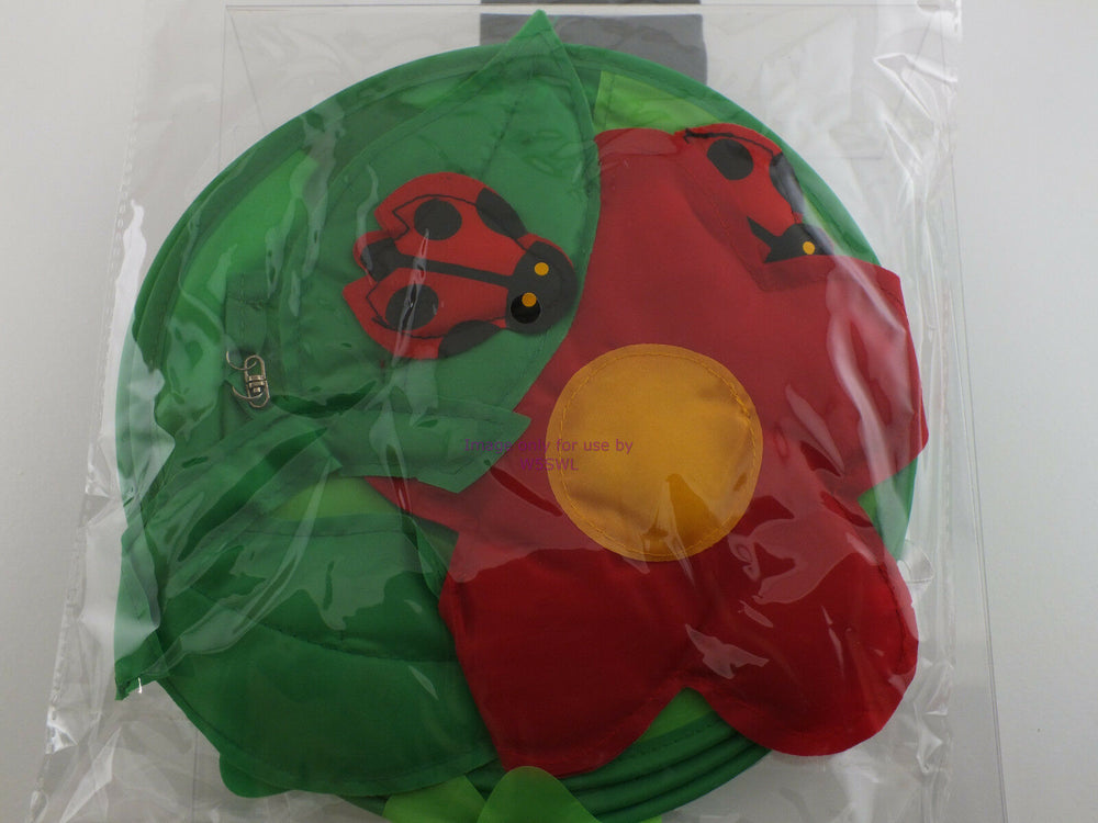 Lady Bug Red Sun Flower Hanging Wind Spinner - Dave's Hobby Shop by W5SWL