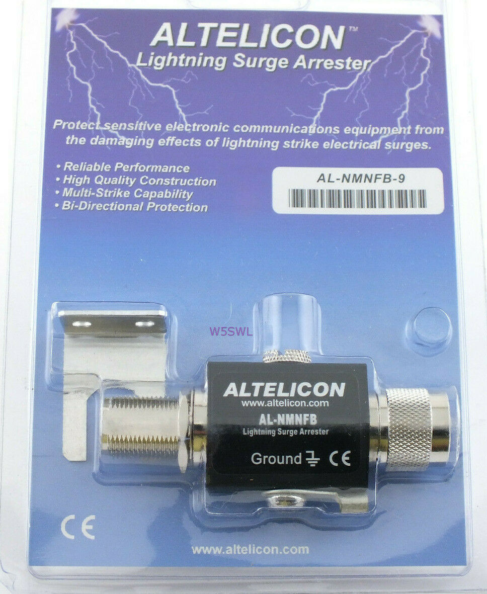 Surge Lightning Gas Tube Arrester DC-3 GHz N M/F Bulkhead Mt - Dave's Hobby Shop by W5SWL