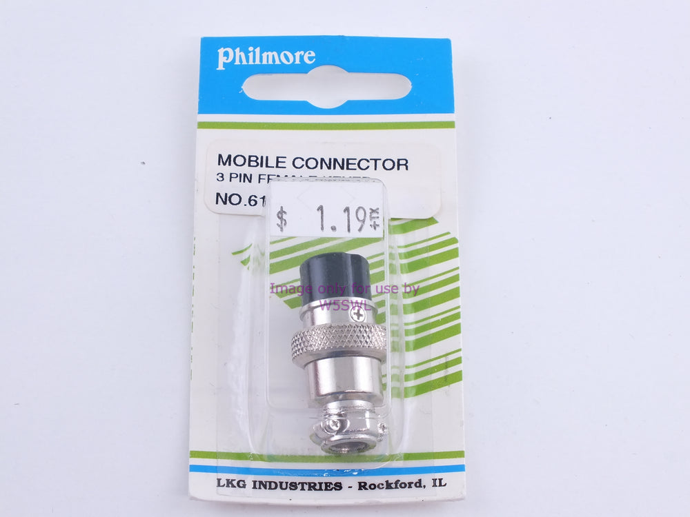 Philmore 61-603 Mobile Connector 3 Pin Female-Keyed (bin107) - Dave's Hobby Shop by W5SWL