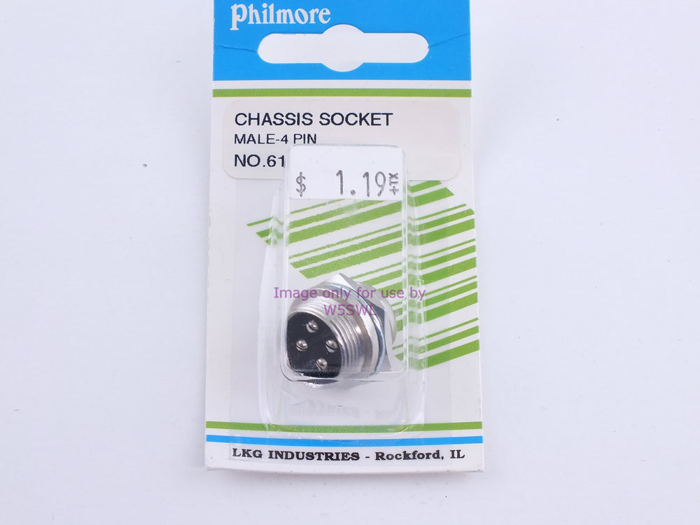 Philmore 61-624 Chassis Socket Male-4 Pin (bin107) - Dave's Hobby Shop by W5SWL