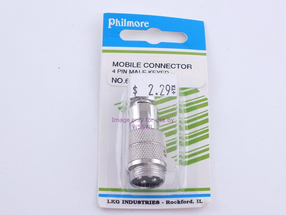 Philmore 61-634 Mobile Connector 4 Pin Male-Keyed (bin107) - Dave's Hobby Shop by W5SWL