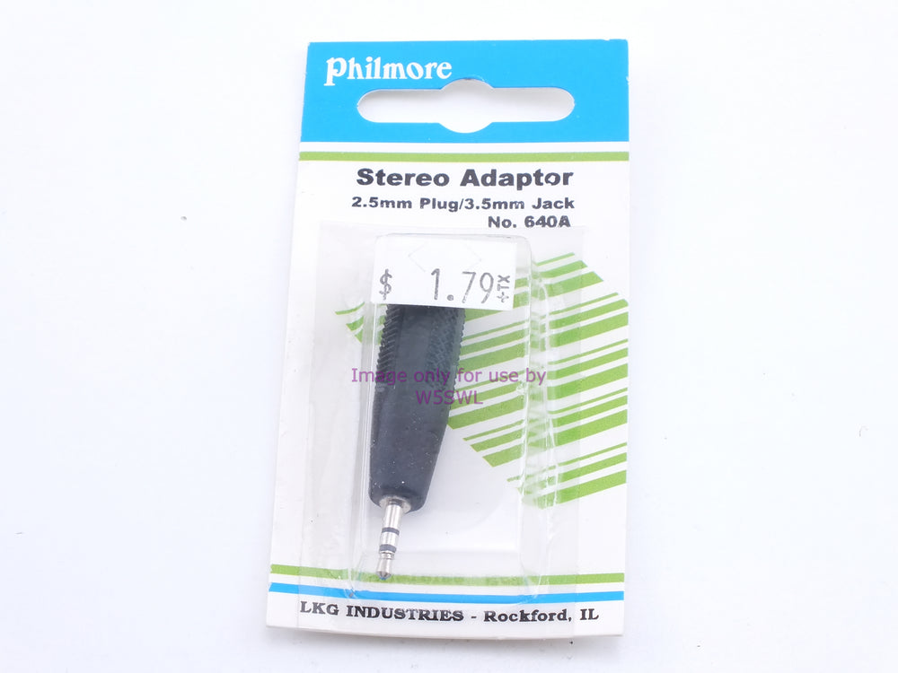 Philmore 640A Stereo Adaptor 2.5mm Plug/3.5 Jack (bin34) - Dave's Hobby Shop by W5SWL