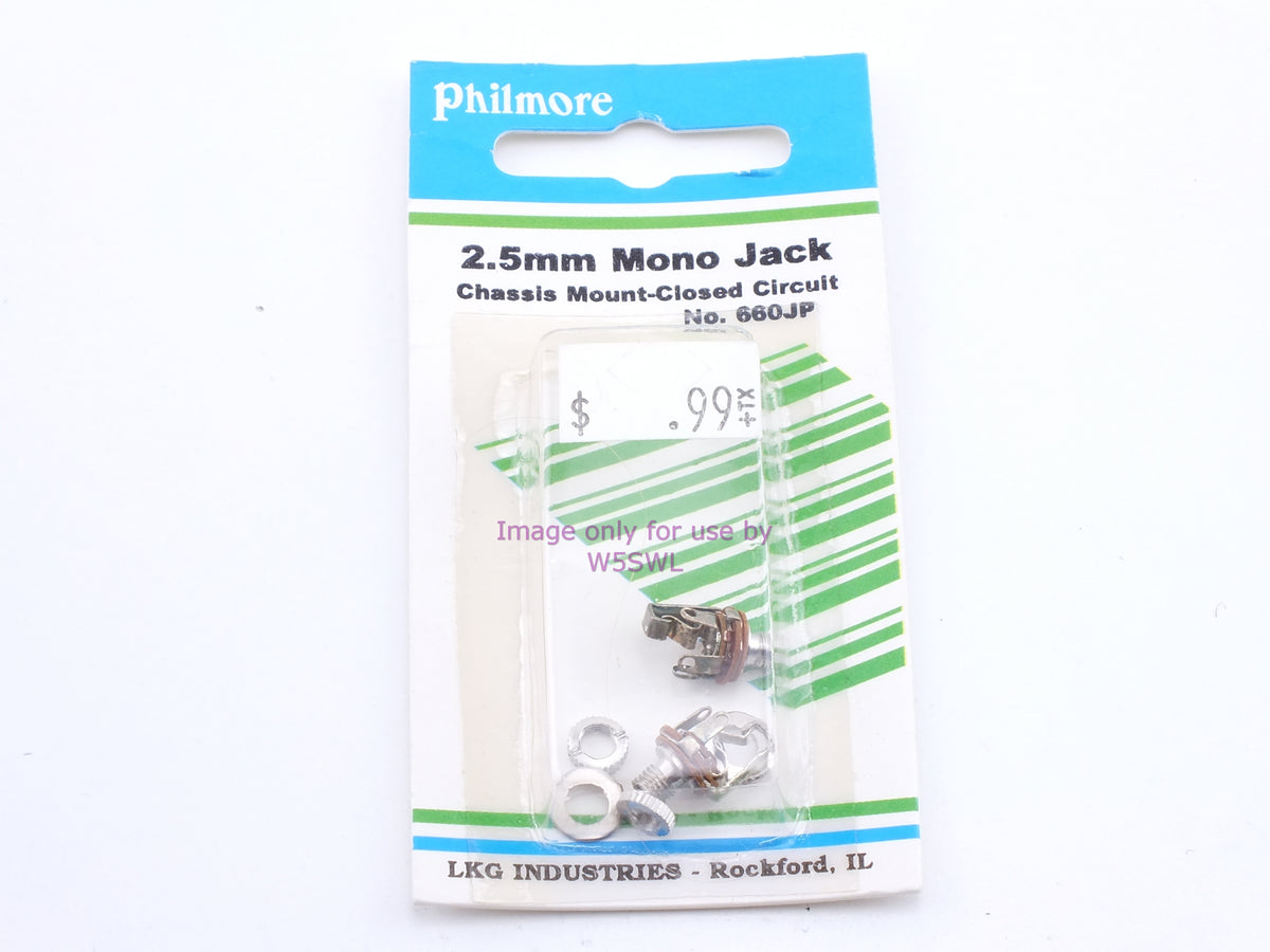 Philmore 660JP 2.5mm Mono Jack Chassis Mount-Closed Circuit (bin34) - Dave's Hobby Shop by W5SWL