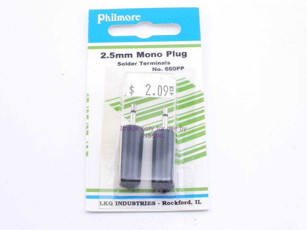 Philmore 660PP 2.5mm Mono Plug Solder (bin34) - Dave's Hobby Shop by W5SWL