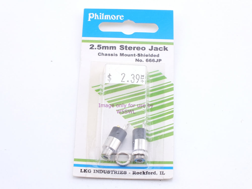 Philmore 666JP 2.5mm Stereo Jack Chassis Mount-Shielded (bin34) - Dave's Hobby Shop by W5SWL