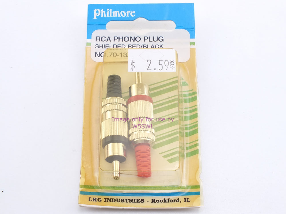 Philmore 70-132 RCA Phono Plug Shielded-Red/Black (bin29) - Dave's Hobby Shop by W5SWL