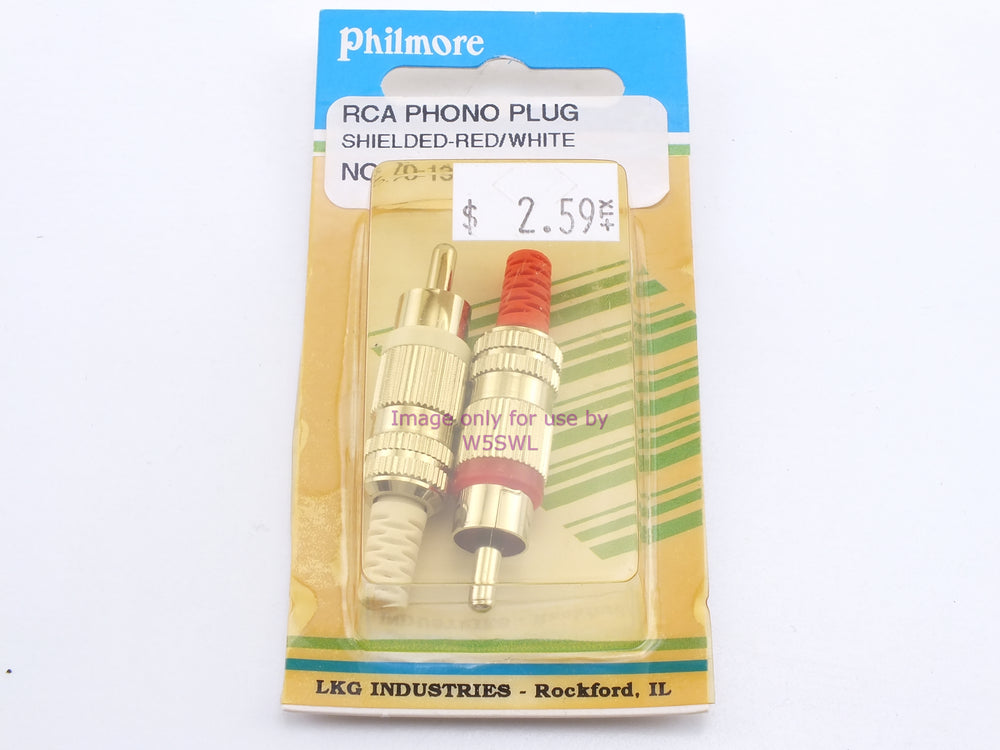 Philmore 70-135 RCA Phono Plug Shielded-Red/White (bin29) - Dave's Hobby Shop by W5SWL