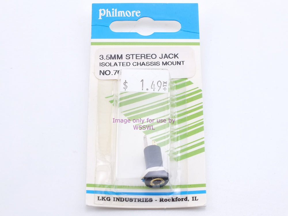 Philmore 70-534 3.5MM Stereo Jack Isolated Chassis Mount (bin30) - Dave's Hobby Shop by W5SWL