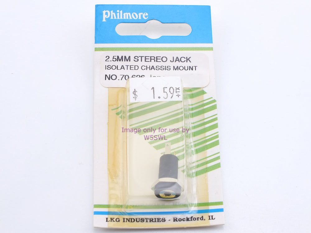 Philmore 70-636 2.5MM Stereo Jack Isolated Chassis Mount (bin30) - Dave's Hobby Shop by W5SWL