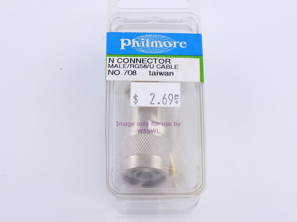 Philmore 708 N Connector Male RG58/U (Bin86) - Dave's Hobby Shop by W5SWL