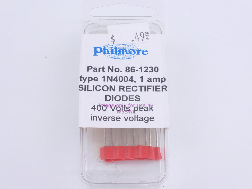 Philmore 86-1230 Type 1N4004, 1Amp Silicon Rectifier Diodes (bin74) - Dave's Hobby Shop by W5SWL