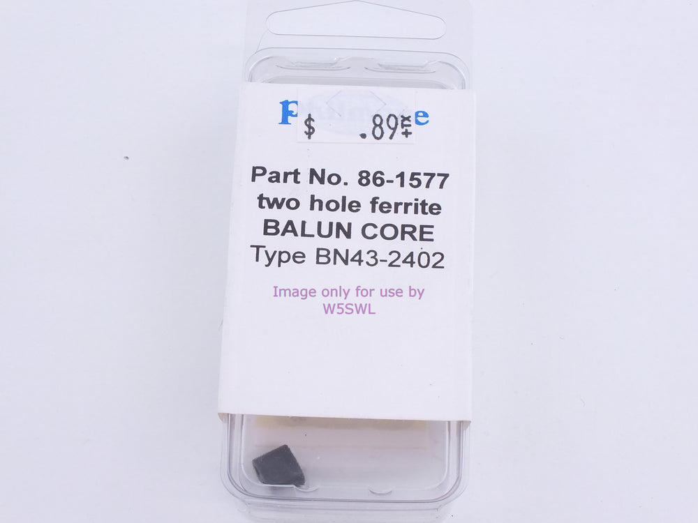 Philmore 86-1577 Two Hole Ferrite Balun Core Type BN43-2402 (bin83) - Dave's Hobby Shop by W5SWL