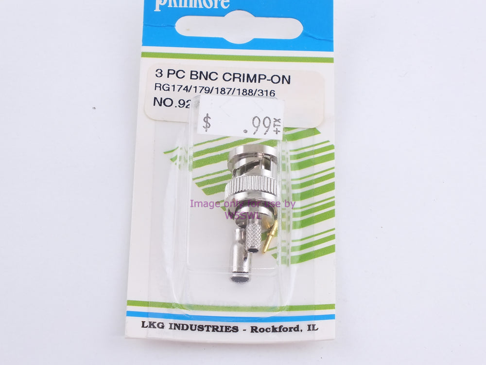 Philmore 927 3 PC BNC Crimp-On RG174/179/187/188/316 (bin86) - Dave's Hobby Shop by W5SWL