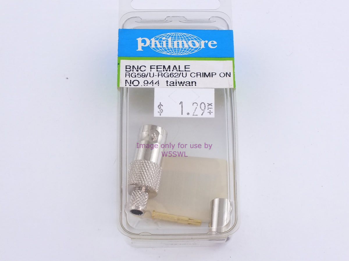 Philmore 944 BNC Female RG59/U-RG62/U Crimp On (bin98) - Dave's Hobby Shop by W5SWL