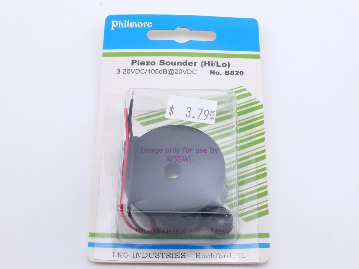 Philmore B820 Piezo Sounder (Hi/Lo) 3-20VDC/105dB@20VDC (bin28) - Dave's Hobby Shop by W5SWL