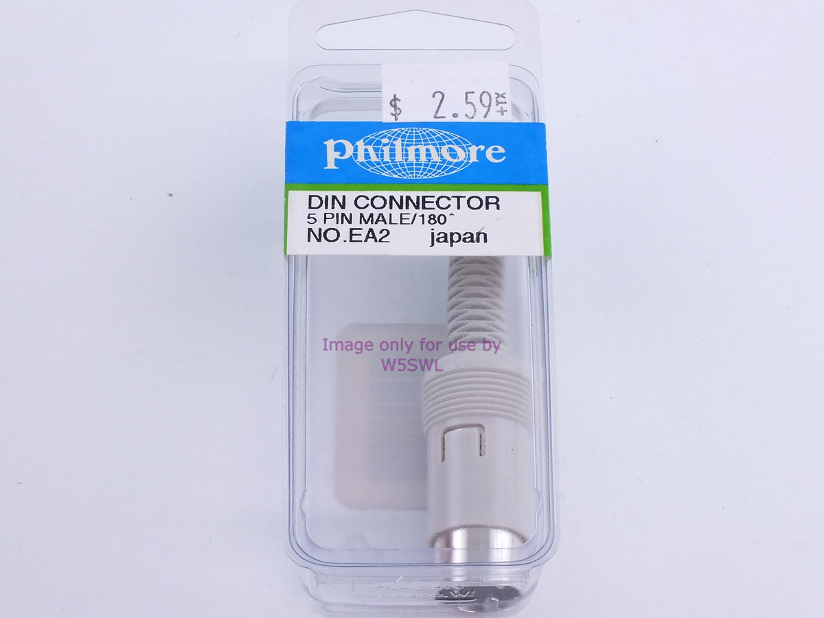 Philmore EA2 DIN Connector 5 Pin Male/180 (bin108) - Dave's Hobby Shop by W5SWL