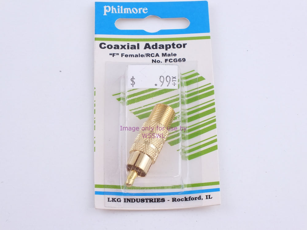 Philmore FCG69 Coaxial Adaptor "F" Female/RCA Male (bin104) - Dave's Hobby Shop by W5SWL