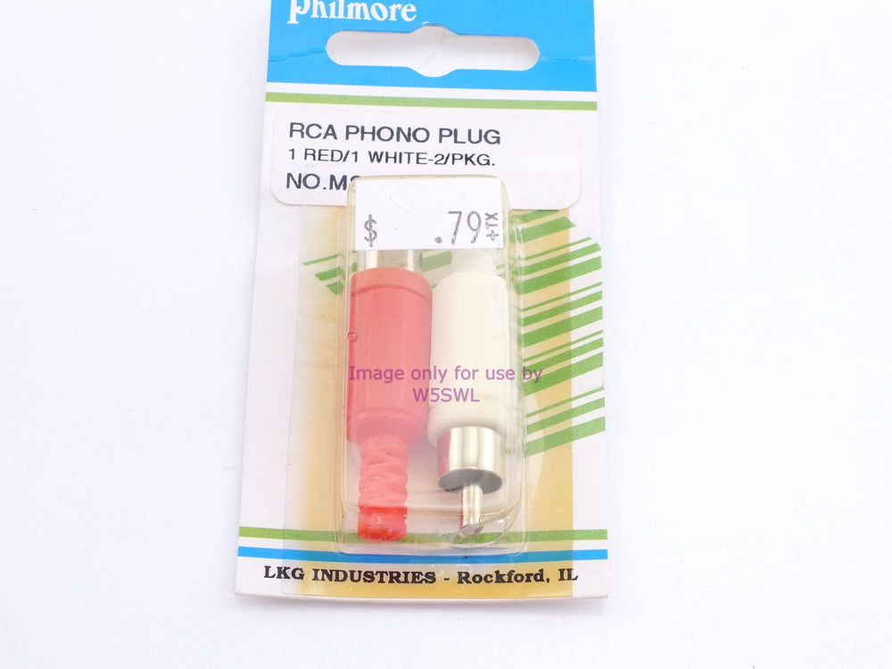 Philmore MS161 RCA Phono Plug 1 Red/1 White-2Pk (bin44) - Dave's Hobby Shop by W5SWL