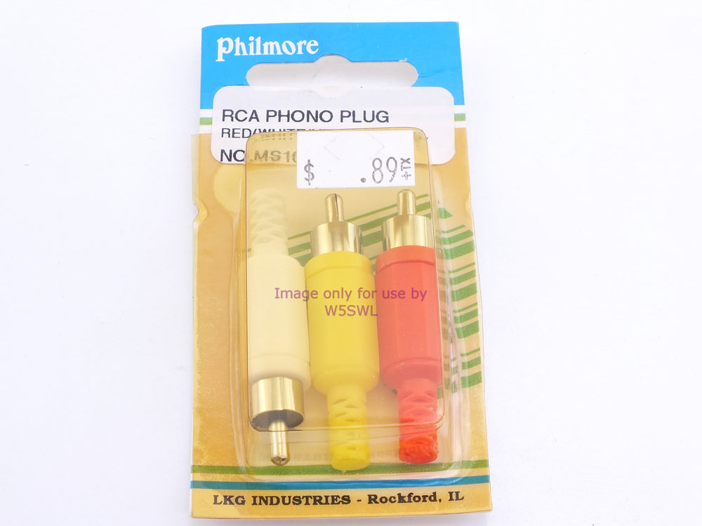 Philmore MS162 RCA Phono Plug Red/White/Yellow-3Pk (bin44) - Dave's Hobby Shop by W5SWL