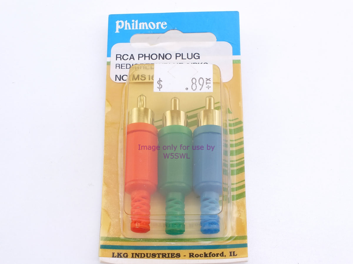 Philmore MS163 RCA Phono Plug Red/Green/Blue-3Pk (bin44) - Dave's Hobby Shop by W5SWL