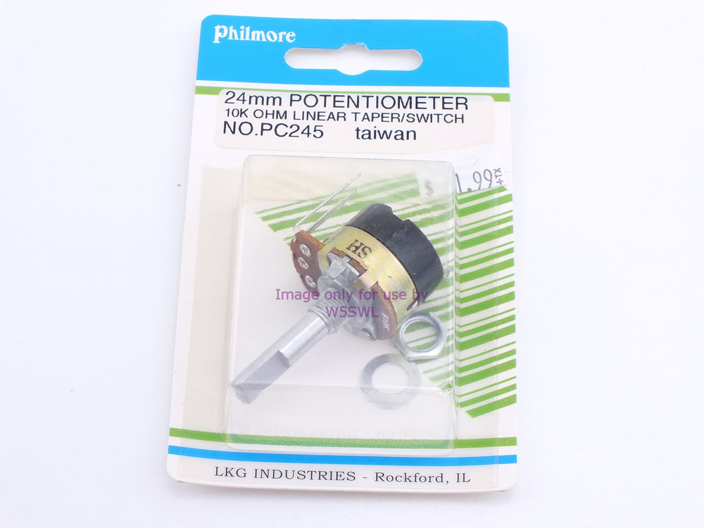 Philmore PC245 24mm Potentiometer 10K Ohm Linear Taper/Switch (bin62) - Dave's Hobby Shop by W5SWL