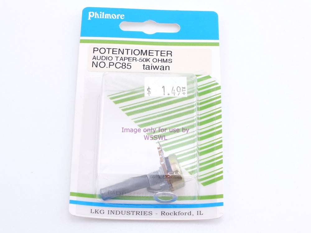 Philmore PC85 Potentiometer Audio Taper-50K Ohms (bin62) - Dave's Hobby Shop by W5SWL