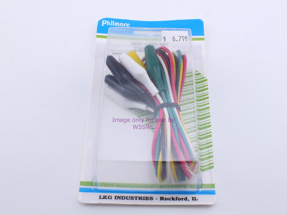 Philmore SA45 Test Cord Set 5 Leads- 36" Length 22 Gauge- Clip/Clip (bin38) - Dave's Hobby Shop by W5SWL