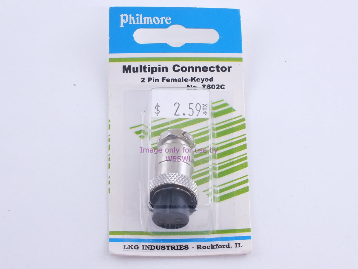 Philmore T602C Multipin Connector 2 Pin Female-Keyed (bin110) - Dave's Hobby Shop by W5SWL